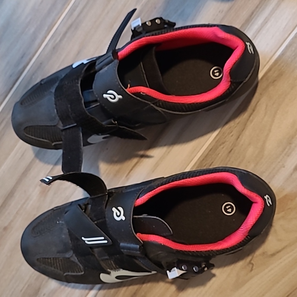 Peloton Black and Pink Athletic Shoes